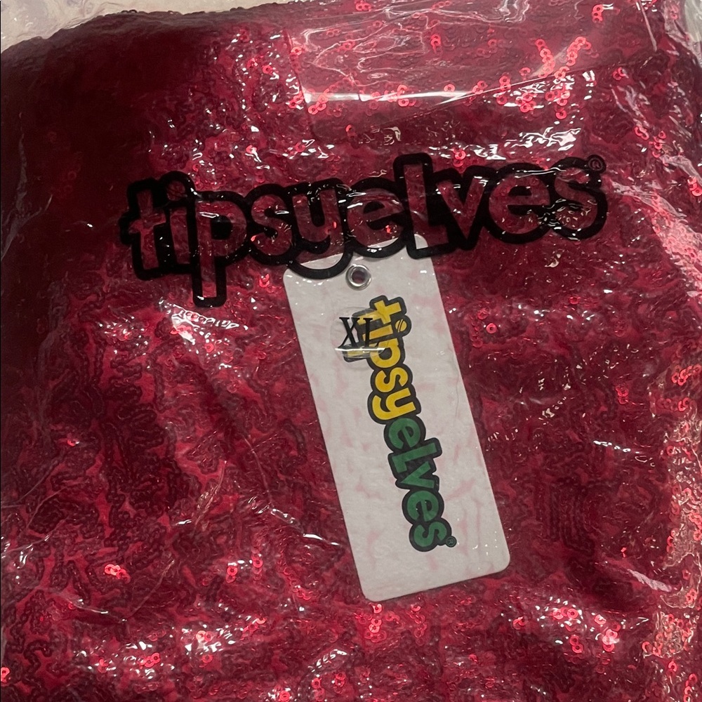 Summer Sale Markdown Tipsy Elves Sparkling Red Sequin Leggings (Tried on only).